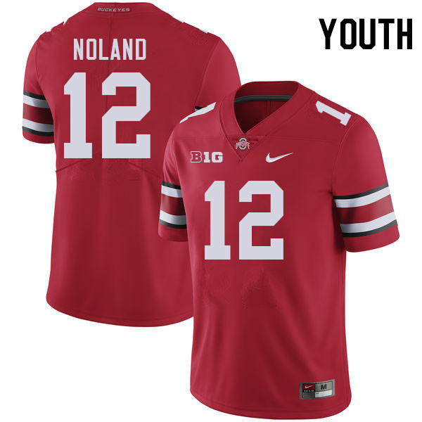 Youth #12 Air Noland Ohio State Buckeyes College Football Jerseys Stitched-Red